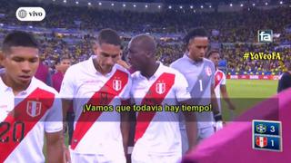 Esta fue la reacción de Paolo Guerrero tras el segundo gol de Brasil