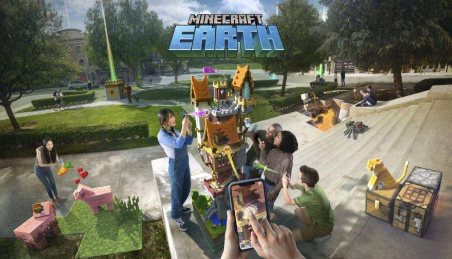 Minecraft Earth es el nuevo videojuego de realidad aumentada de Mojang para iOS y Android.. (Difusión)
