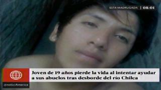 Joven murió ahogado tras ser arrastrado por el río Chilca