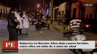 Barrios Altos: tres menores, uno de 6 años, heridos en balacera