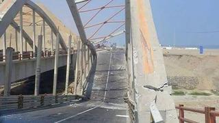 Plataforma del puente que unía Cañete con Chincha se desplomó