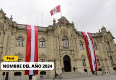 Nombre oficial del año 2024 en el Perú