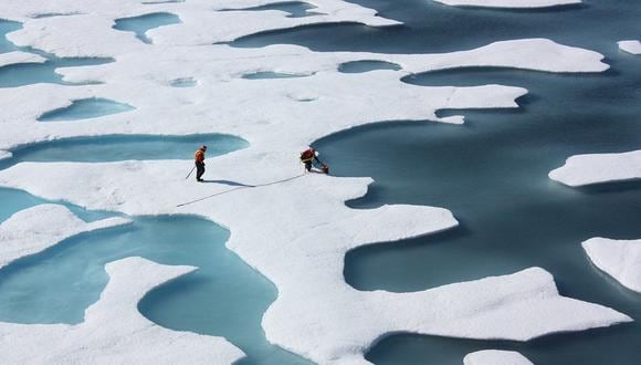 El hielo marino del Ártico ha perdido el 16% de su espesor en los últimos tres años. (NASA/KATHRYN HANSEN)