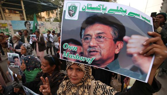 Una manifestación en favor de Pervez Musharraf. (EFE/EPA/SHAHZAIB AKBER).