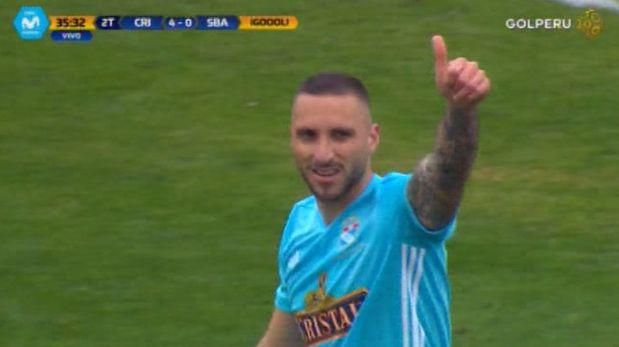 Emanuel Herrera convirtió un doblete frente a Sport Boys en el primer partido del Torneo Clausura | Fuente: captura