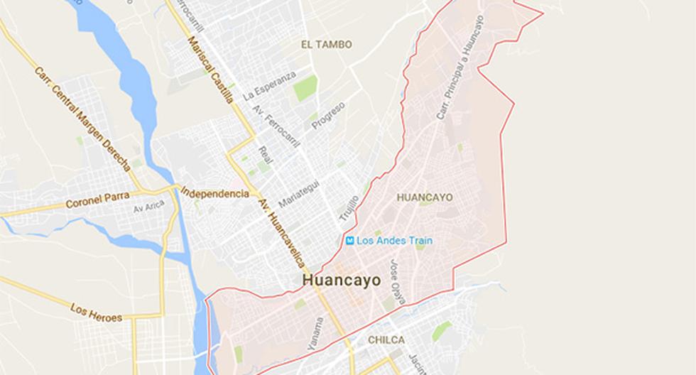 La Policía Nacional rescató el cadáver de un hombre que cayó a un pozo de 60 metros en Huancayo y que murió ahogado. (Foto: Google Maps)
