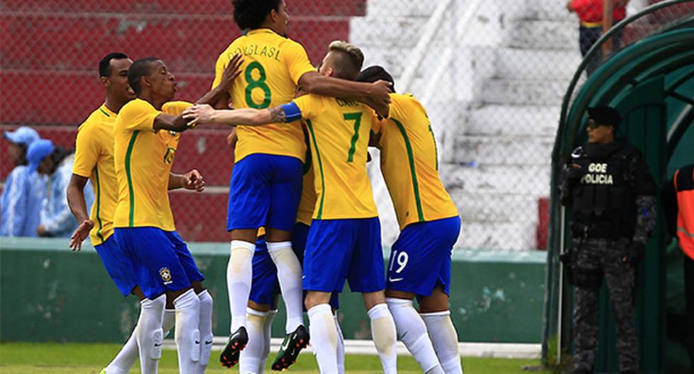 Brasil se impuso por 3-2 a Paraguay en la tercera fecha del grupo A del Sudamericano Dub 20. (Foto: EFE)