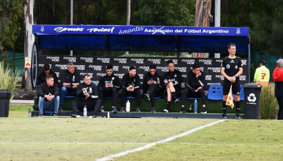 Lionel Messi, Ángel Di María, Leandro Paredes y Lucas Ocampos presenciaron el partido amistoso. Foto: @Argentina.