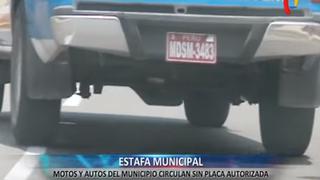 San Miguel: denuncian que vehículos de serenazgo circulan con placas irregulares