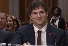 Ashton Kutcher envía beso volado a senador y se hace viral en USA