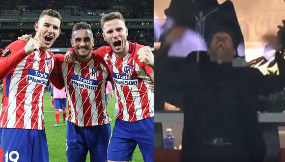 Diego Simeone desesperado celebrando el éxito de su club. (Foto: YouTube)