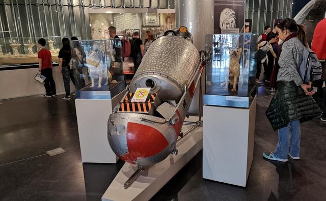 Aquí se muestran las estatuas de Belka y Strelka, las perritas que fueron lanzadas al espacio en una cápsula como la que flanquean en la foto y regresaron a salvo a la Tierra. (Foto: Bruno Ortiz B.)