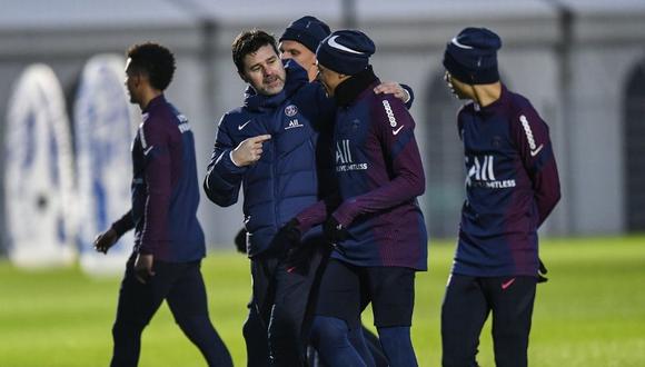 Pochettino entrenó con PSG sin Rafinha (Foto: @PSG_inside)