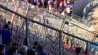 Melgar vs. U. de Chile: hinchas locales ocuparon zona asignada a peruanos y carabineros intervinieron |VIDEO