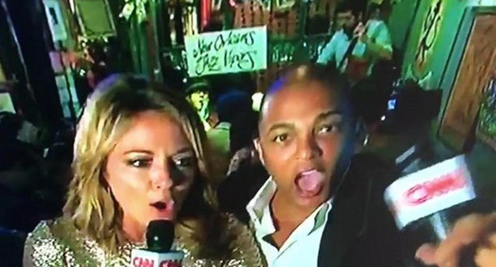 La CNN corta el micro a un presentador, demasiado ‘contento’ tras beber tequila.(Foto: CNN)