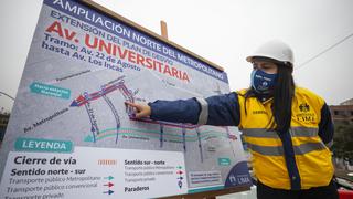 Metropolitano: plan de desvío vehicular en la Av. Universitaria fue extendido por avance de obras de ampliación