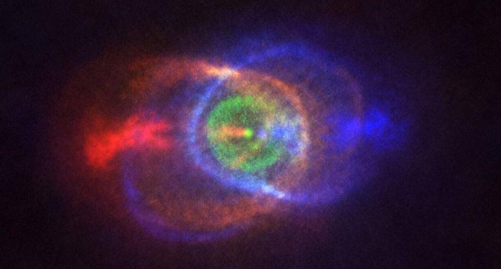 La nebulosa originada de la 'lucha' entre las estrellas del sistema HD101584. (Foto: ESO)