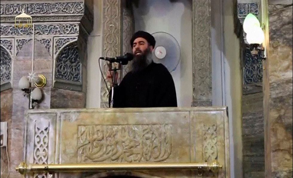 Abu Bakr al Baghdadi en una imagen del 5 de julio del 2014 en Mosul.