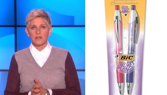 Ellen DeGeneres se burló de "bolígrafo para mujeres" [VIDEO]