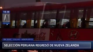 Selección peruana arribó a Lima tras empate con Nueva Zelanda