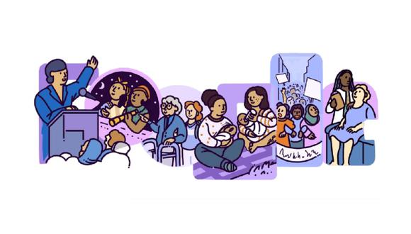 El 'doodle' de Google para conmemorar el Día Internacional de la Mujer 2023. (Captura de Google)