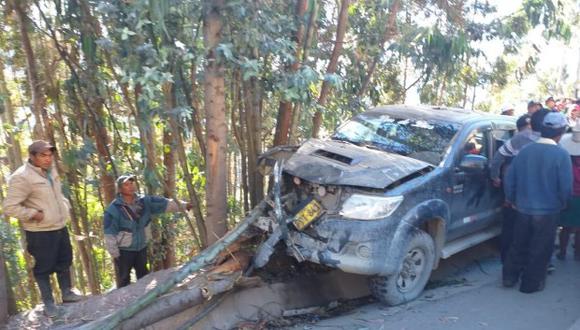 Tras el siniestro, el conductor quedó detenido en la comisaría de Huamachuco. Las autoridades señalaron que el accidente se habría producido por un exceso de velocidad (Foto: Johnny Aurazo)