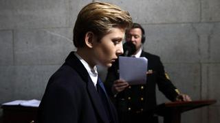 La seriedad de Barron, el hijo menor del presidente Trump