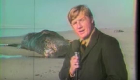 Paul Linnman y un camarógrafo cubrieron la noticia para una televisora local en 1970. Décadas después, el video se volvió viral. Foto: The Exploding Whale/YouTube.
