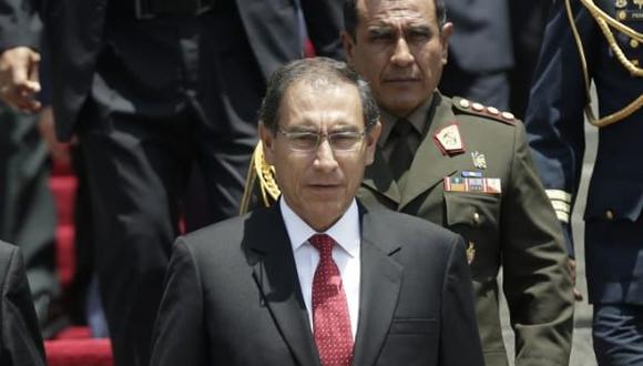 El presidente Martín Vizcarra acudió en persona al Congreso. (Foto: GEC)