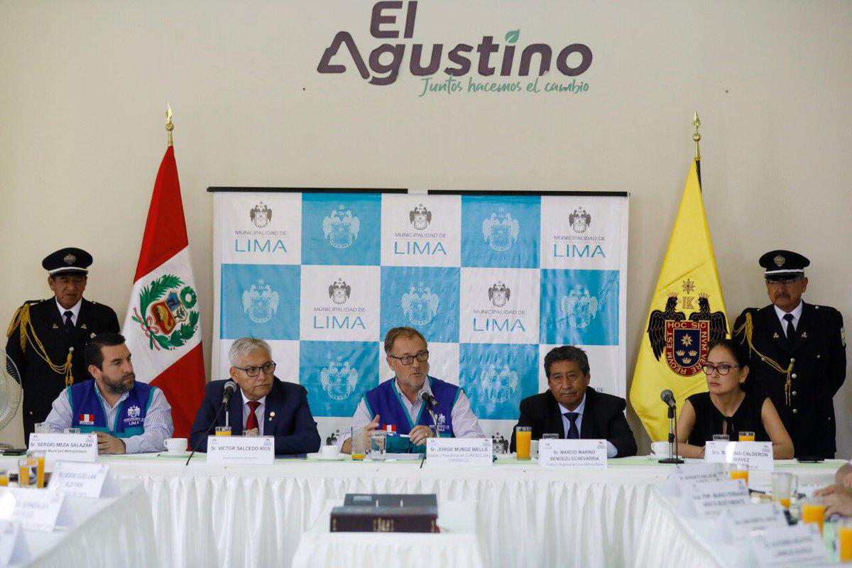 Alcalde Muñoz junto a integrantes del Coresec lanzan programa Lima 360° para combatir la inseguridad ciudadana (Foto: MML)