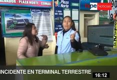 Conductor causa incidente en terminal terrestre en Huancayo