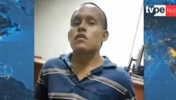 El presunto criminal fue retenido por los lugareños hasta la llegada de la Policía | Imagen: Captura de video / TV Perú
