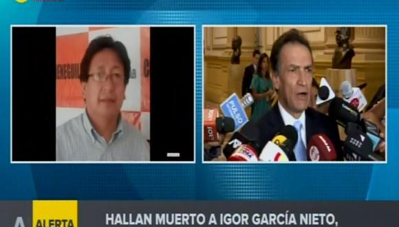 Congresista Héctor Becerril informó que hallaron muerto en Cieneguilla a un técnico de su despacho Igor García Nieto (Captura: RPP Noticias)