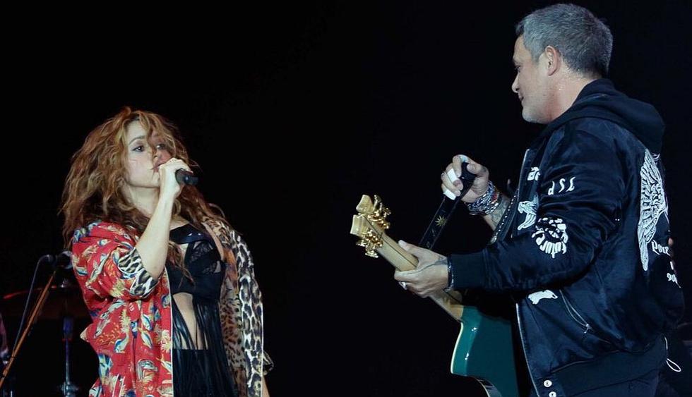 Shakira sorprendió a todos con su aparición en concierto de Alejandro Sanz. (Foto: @Shakira)