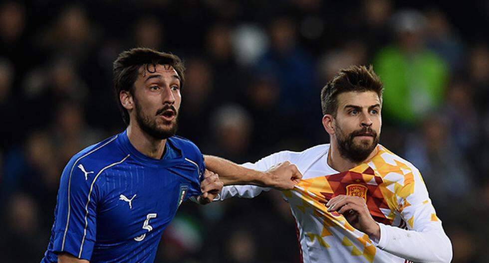 Italia vs España: Gerard Piqué sufrió una tremenda huacha por parte de Zaza. (Video: YouTube)
