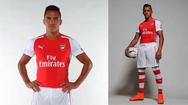 Alexis Sánchez posó con la nueva indumentaria del Arsenal FC - 1