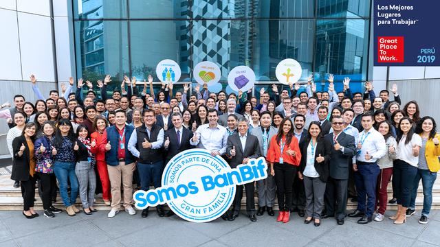 BanBif es reconocido como una de las mejores empresas para trabajar en el Perú según el ranking Great Place to Work (GPTW) 2019 en la categoría de “Más de 1000 colaboradores”.