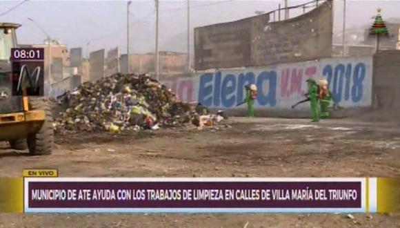Villa María del Triunfo ha sido declarado en emergencia ambiental por un plazo de 60 días. (Captura: Canal N)