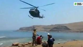Chorrillos: evacúan en helicóptero a ciclista que sufrió aparatosa caída en el Morro Solar | VIDEO