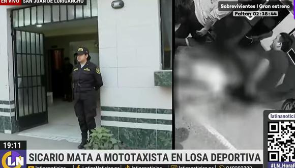 Sicarios asesinan a balazos a mototaxista frente a losa deportiva de San Juan de Lurigancho. (Foto: Latina)
