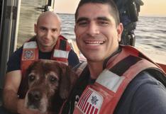 WUF: Perro fue rescatado por la Guardia Costera en medio del mar