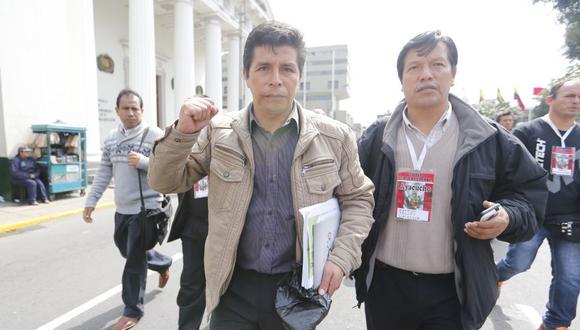 Pedro Castillo, dirigente de protestas de docentes en los últimos años, es el candidato a la presidencia por el partido Perú Libre. (Foto: Alonso Chero)
