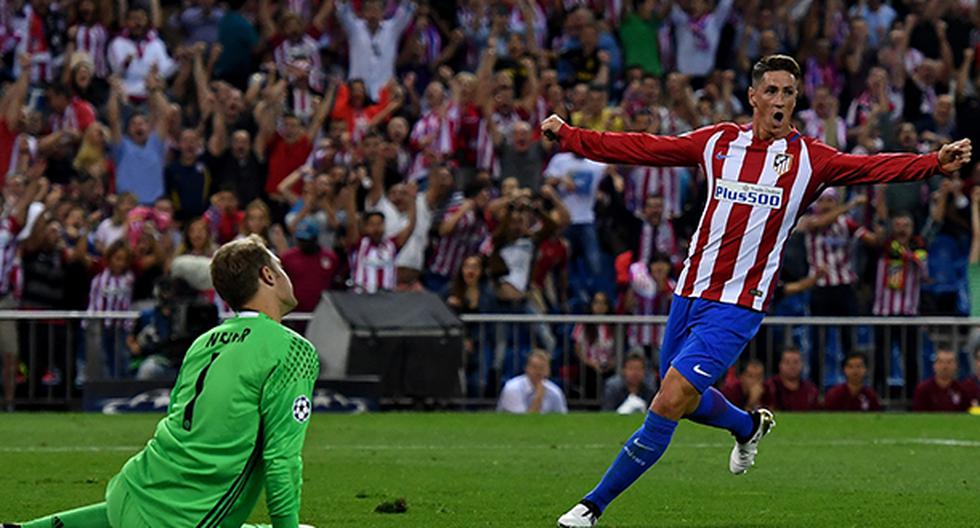 Fernando Torres perdió una chance increíble de gol en el arco del Bayern Munich. El delantero del Atlético de Madrid no podía creer lo que falló. (Foto: Getty Images)