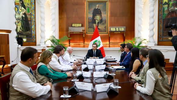 El jefe de Estado se reunió con la misión de la OEA un día después de las elecciones. (Foto: Presidencia Perú)