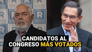 Elecciones 2021: Martín Vizcarra y los candidatos al congreso más votados, según la ONPE