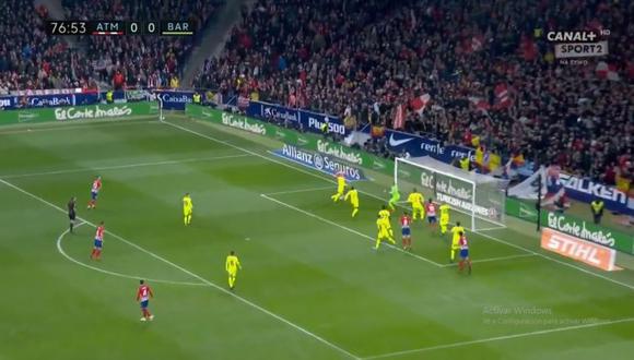 Diego Costa se hizo presente en el marcador en el complemento del Barcelona vs. Atlético de Madrid. El duelo se disputó en el Estadio Metropolitano (Foto: captura de pantalla)