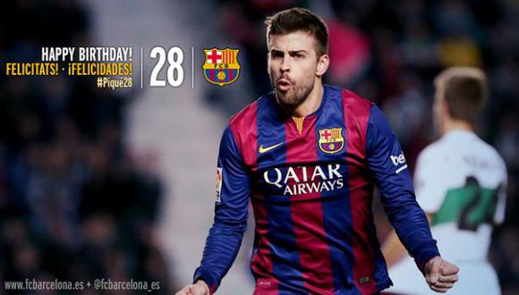 Gerard Piqué de cumpleaños: Barcelona lo saludó en Twitter