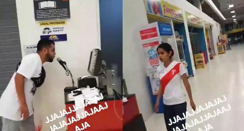 Un hincha de la Selección Peruana fue sorprendido haciendo de las suyas en un conocido supermercado. (Video: Facebook)