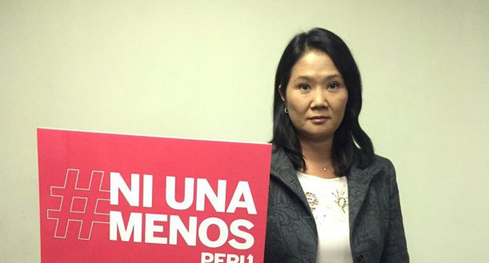 Keiko Fujimori se unió a marcha Ni Una Menos.(Foto: Twitter)
