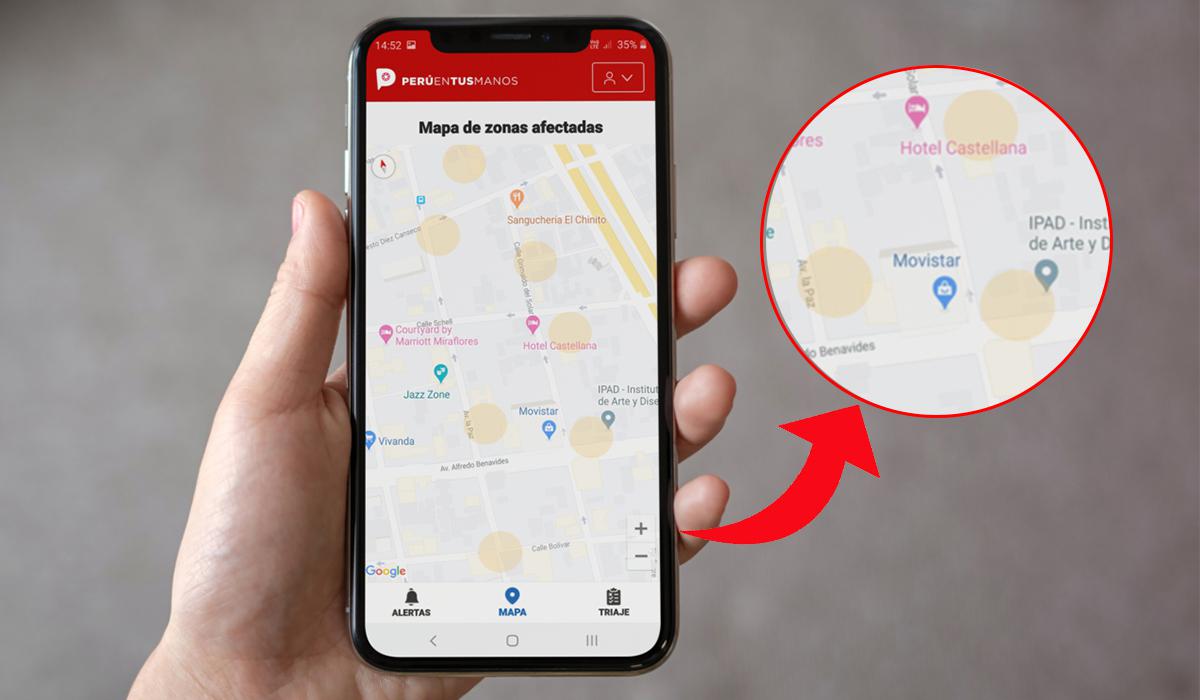 El usuario puede ver porque zonas cercanas a su ubicación existen contagiados. (Foto: MAG)